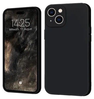 Produktbild von Hülle für Apple iPhone 15 Case Cover Bumper Smartphone Softgrip Schutzhülle Farbe: Schwarz