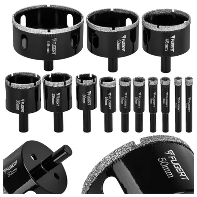 Zdjęcie produktu dla Otwornice Do Płytek Gresu Glazury Zestaw Otwornic Wiertło 6-68Mm 13 Szt