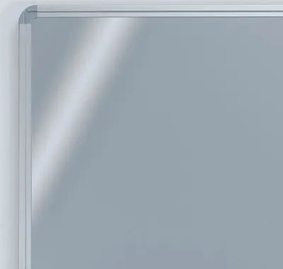 Produktbild von Stellwandtafel beidseitig Metalldesign B1600xH600xT22mm weißaluminium RAL 9006