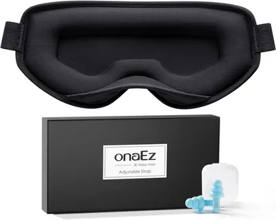 Produktbild von Schlafmaske 3D, leicht 30 g, weiche Eisseide, vollständige Lichtabschirmung, für Reisen