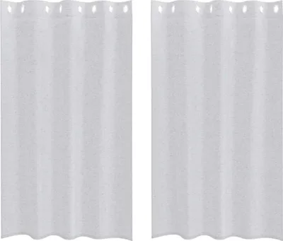 Produktbild von vidaXL Voile-Vorhang 2 stk. Hellgrau 175 x 140 cm Polyester