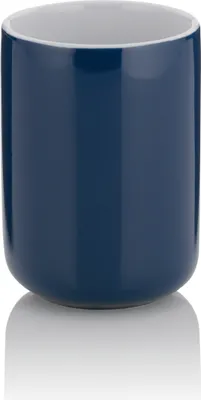 Produktbild von Kela Isabella Keramikbecher für das Bad, Durchmesser 7,5 cm, Höhe 10 cm, marineblau