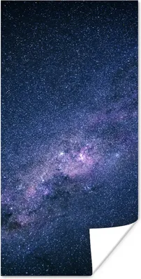 Produktbild von MuchoWow® Poster Die Milchstraße an einem dunklen Himmel 20x40 cm - Plakat - Foto