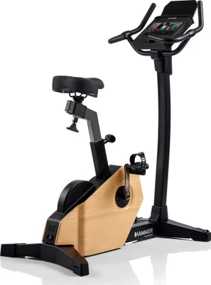 Produktbild von HAMMER Ergometer Spheris 4.0 NorsK, edles Holz-Design, 10 kg Schwungmasse, Tablethalterung, kompatibel mit Kinomap und Zwift, bis 180 kg belastbar
