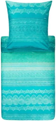 Produktbild von Bassetti Mako-Satin Bettwäsche-Garnitur BRUNELLESCHI Farbe SMARAGD V5 Größe 155x220+80x80