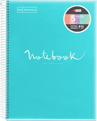 Produktbild von MIQUELRIUS Collegeblock "Notebook EMOTIONS" DIN A5 hellblau kariert 120 Blatt