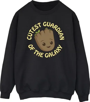Image de Marvel - "I Am Groot Cutest Guardian" Sweat-shirt pour homme BI36050 (S) (Noir)