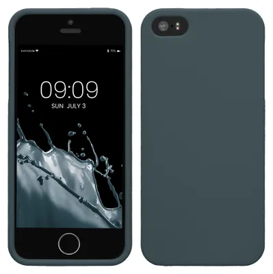 Produktbild von kwmobile Handyhülle für Apple iPhone SE (1.Gen 2016) / iPhone 5 / iPhone 5S Hülle - TPU Case - Kabelloses Laden - Schutzhülle Cover in Dunkler
