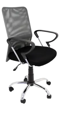 Productafbeelding van Bureaustoel grijs, 51,50x113x63,50 cm, met wielen en inklapbare rugleuning