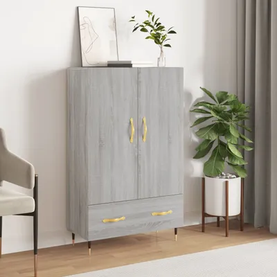 Produktbild von The Living Store Highboard Grau Sonoma 69,5x31x115 cm Holzwerkstoff