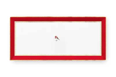 Produktbild von Kuchenplatte rechteckig Love Birds, Farbe:Red-Pink