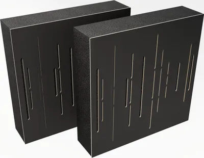 Obrázok produktu pre balenie 2 ks - AbFuser - difúzny akustický panel | 50 x 50 cm | farba: (čierna, VELAR (150 mm))