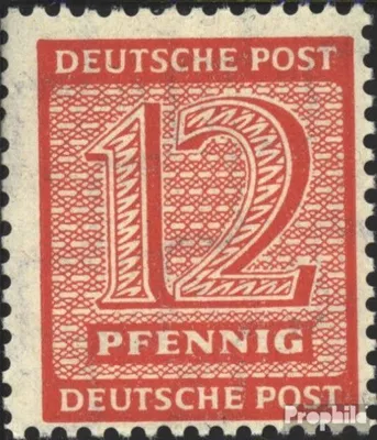 Produktbild von Briefmarken Sowjetische Zone (All.Bes.) 1945 Mi 132I Einbuchtung im T postfrisch Ziffer