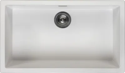 Produktbild von Reginox R30875 Regi Granit Spüle AMSTERDAM 72 Pure White ab 80 cm Schrankbreite / Auflagespüle / Unterbau / Einbauspüle