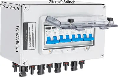 Obrázek produktu pro Solární DC odpojovač, IP67 vodotěsný, 4 řetězce vstup/výstup, bílý