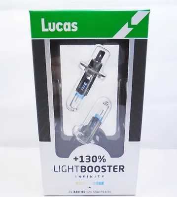Produktbild von Lucas H1 448 lightbooster Infinity 130% Heller 12 V 55 W Halogen Scheinwerfer Lampen Scheinwerfer P14,5s