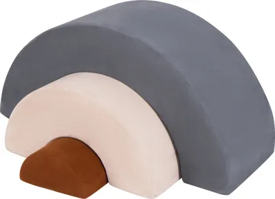 Produktbild von COSTWAY 3-teiliges Kletterspielzeug für Kleinkinder, weiche Schaumstoffblöcke für den Innenbereich, Regenbogen-Kindercouch mit elastischer Füllung