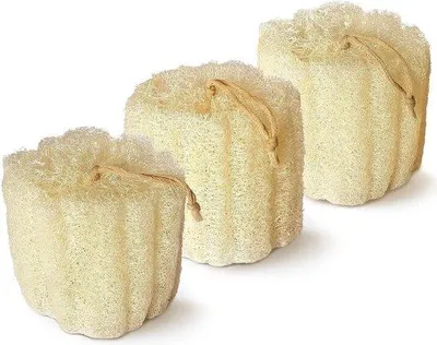 Produktbild von Famanu Duschschwamm Natürliche Loofah Peelingschwämme - 3er Set