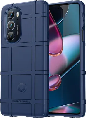 Produktbild von Mobigear Rugged Shield  Motorola Edge X30 Hülle Flexibles TPU Backcover Stoßfest - Blau