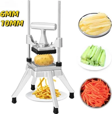 Produktbild von Handgeführte Gemüseschneidemaschine - 6mm - Selbstschneidemaschine für Obst und Gemüse - Handbetriebene Schneidemaschine für Gartenarbeit