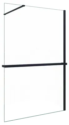 Produktbild von Duschspa Walk-In Dusche 140x200cm Schwarz Duschwand mit Handtuchhalter mit Stabilisator 8mm NANO ESG-Glas Duschregal Duschtrennwand F130B