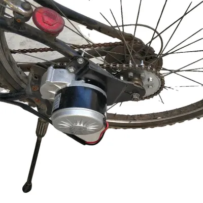 Produktbild von E-Bike-Kit, 350W Leistung, 24V Spannung, Bürstenmotor mit Freilauf, einschließlich Motorsteuerung, Daumengas mit Batterieanzeige