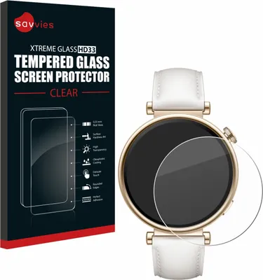 Produktbild von Savvies Schutzglas für Huawei Watch GT 4 (41mm) Displayschutz 9H Glas klar transparent