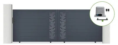 Produktbild von Schiebetor elektrisch 4m ARLBERG H.140cm + Schiebetorantrieb RANGER C300