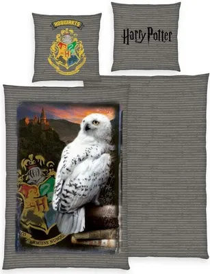 Produktbild von HERDING Harry Potter Bettwäsche-Set ‘Hedwig’ – 135×200 cm, Linon, Deckenbezug im Lieferumfang enthalten, Kissenbezug enthalten