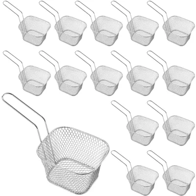 Produktbild von Solidchoice – Set mit 15 Edelstahl-Frittierkörben für Snacks