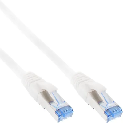 Produktbild von InLine Patchkabel, S/FTP (PiMf), Cat.6A, halogenfrei, weiß, 1m, 1 m, Cat6a, S/FTP (S-STP), RJ-45, RJ-45, Weiß
