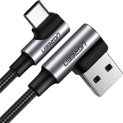 Immagine prodotto di Cavo Ugreen da USB-A a USB-C angolato 3A, 1m - Grigio
