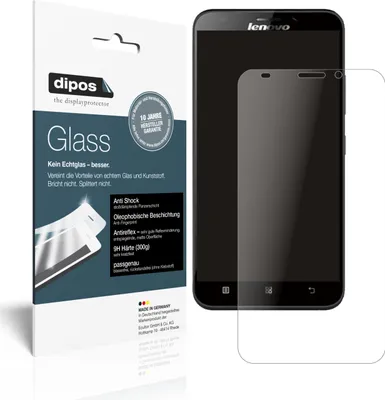 Produktbild von 2x Schutzfolie für Lenovo A916 matt - Anti-Shock 9H Folie dipos Glass Kunststoffglas