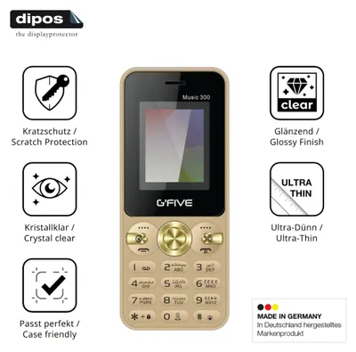 Image de 4x Film de protection d'écran pour GFive Music 300 protecteur clair dipos