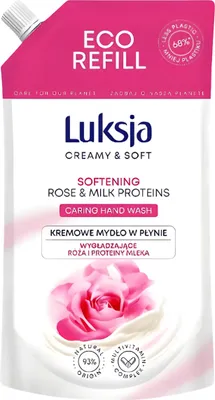 Zdjęcie produktu dla Luksja Creamy & Soft Mydło w Płynie Róża I Proteiny Mleka Zapas 900ml