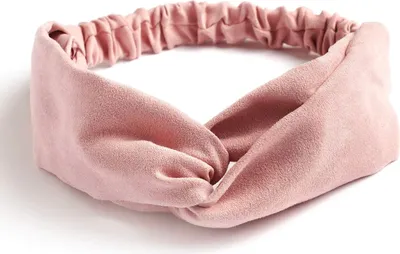 Obrázek produktu pro Elegantní sametová čelenka do vlasů v jemné růžové barvě