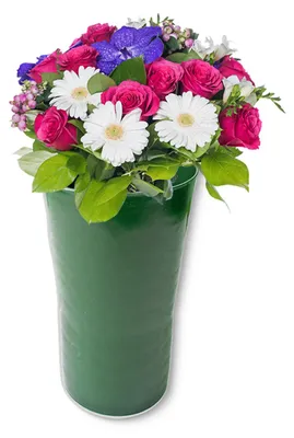 Image de Vase funéraire à poser rond ingélif vert 20 x 14 cm