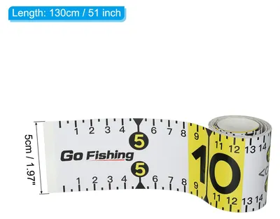 Produktbild von Selbstklebendes Fischlineal 130 cm Fischma?band Aufkleber Band Wasserdicht fš¹r Boot Kajak Werkbank Wei?