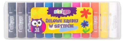 Obrázek produktu pro Strigo Kredki żelowe 12 intensywnych kolorów