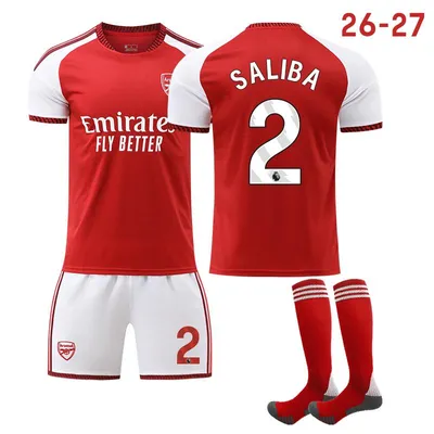 Zdjęcie produktu dla #2 SALIBA Koszulka piłkarska Arsenalu na mecz domowy 26-27 dla dzieci i dorosłych ROZMIAR:XS