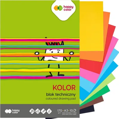 Image de Blocs de bonheur colorés A3 170g - Lot de 10 feuilles de créativité pour la création et l'inspiration