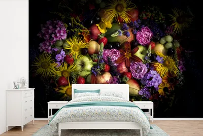 Produktbild von Blumen- und Obststillleben-Wandtuch - Breite 525 cm x Höhe 350 cm