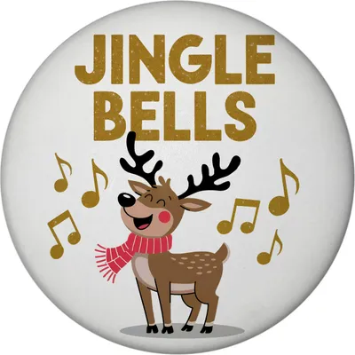Produktbild von Rentier mit rotem Schal - JINGLE BELLS Magnet mit Flaschenöffner