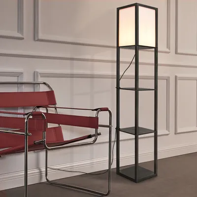 Stojacia lampa "Stapleford" s policou 1 x E27 160 x 26 x 26 cm