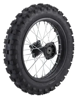 Obrázek produktu pro 14palcová zadní ráfková sestava s pneumatikou 90/100-14, osa 15 mm, náhradní díl pro modely CRF70 90, 110, 125, 140 a 150