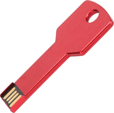 Obrázok produktu pre Červená USB pamäťová karta z hliníkovej zliatiny v tvare kľúča, pamäťová karta pre auto, počítač a domácnosť, 16 GB
