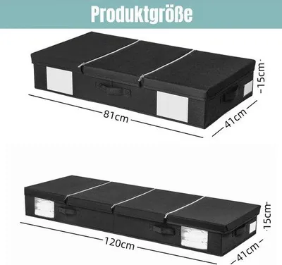 Produktbild von Famanu Aufbewahrungsbox unter dem Bett - Extra groß und stapelbar