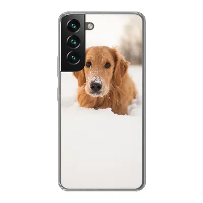 Produktbild von MuchoWow® Handyhülle Schutzhülle Hülle für Samsung Galaxy S22 Hund - Schnee - Winter Silikon Softcase Handy Hülle - Mobiltelefonhülle