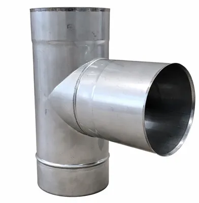 Produktbild von T-Stück 90° Ø150 mm Edelstahl Schornstein einwandig