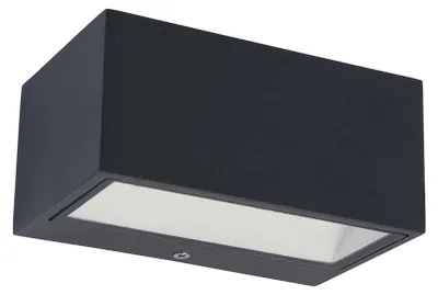 Obrázok produktu pre Vonkajšie nástenné svietidlo Gemini, LED, 10,5 W, 14 x 9 x 6,5 cm, antracit, IP54